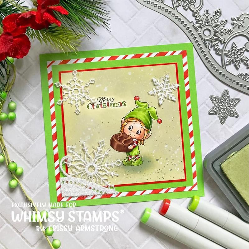 Elves on Christmas Clear Stamps - Whimsy Stamps