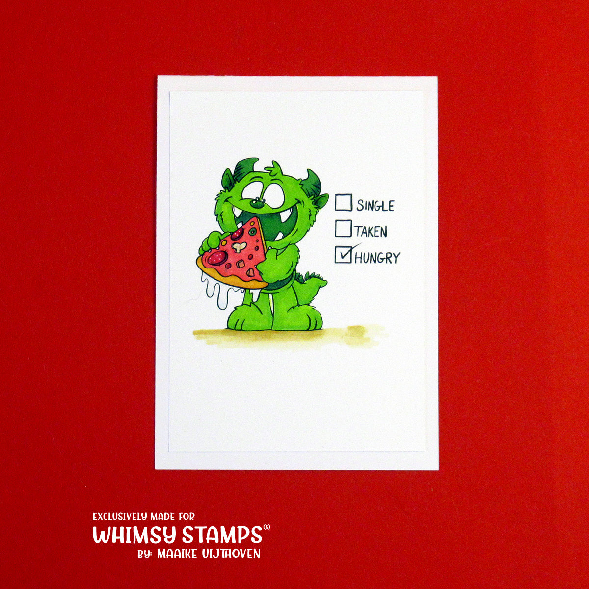 Hungry Monster - Digital Stamp - Whimsy Stamps