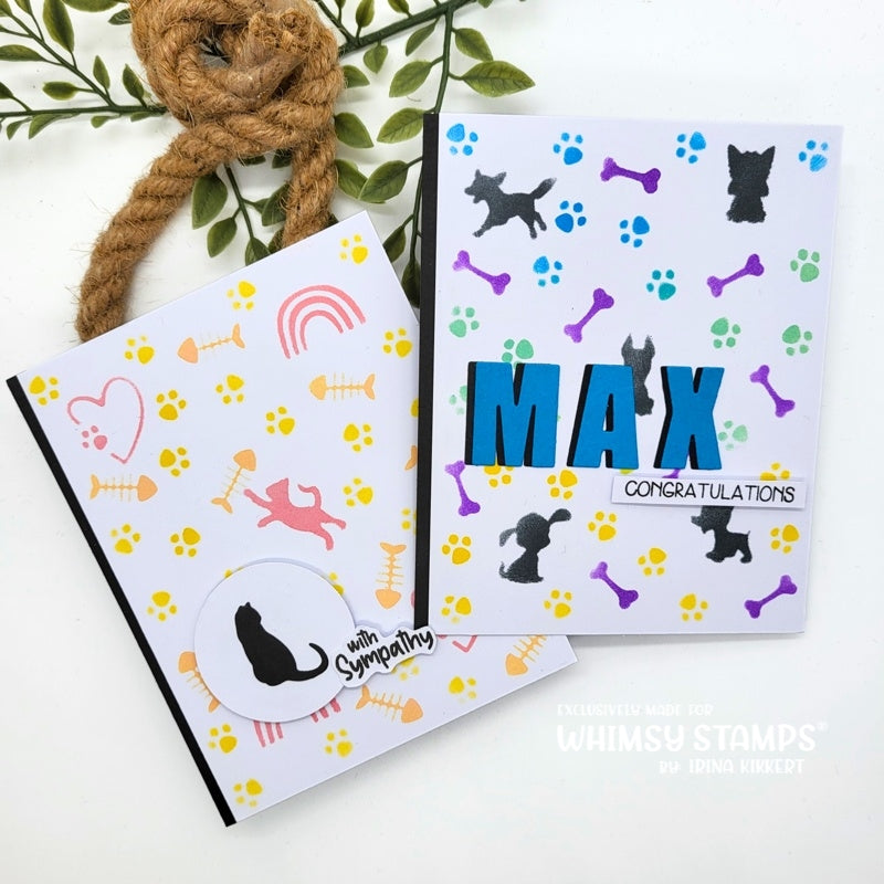 **NEW Stencil Stackers Set - Furrbabies - Whimsy Stamps