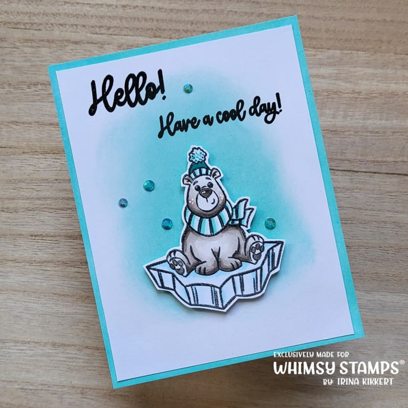 **NEW Polar Bear Birthday Clear Stamps - Whimsy Stamps