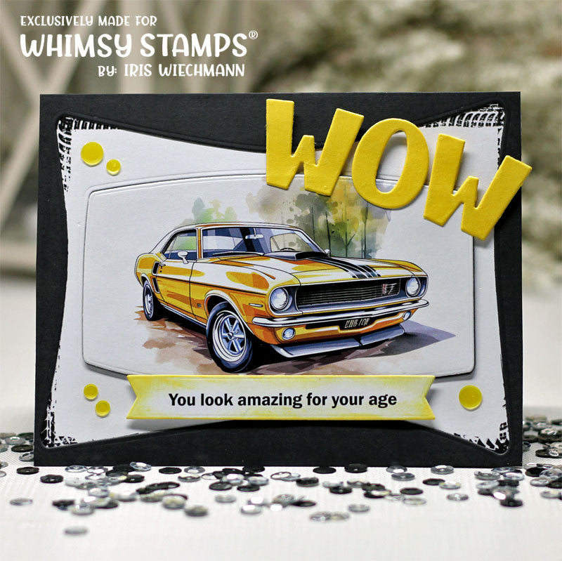 **NEW Quick Card Fronts - Classic Cars - Whimsy Stamps