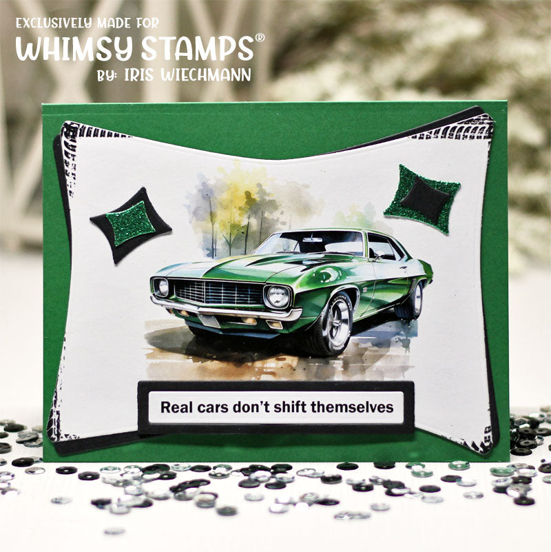 **NEW Quick Card Fronts - Classic Cars - Whimsy Stamps