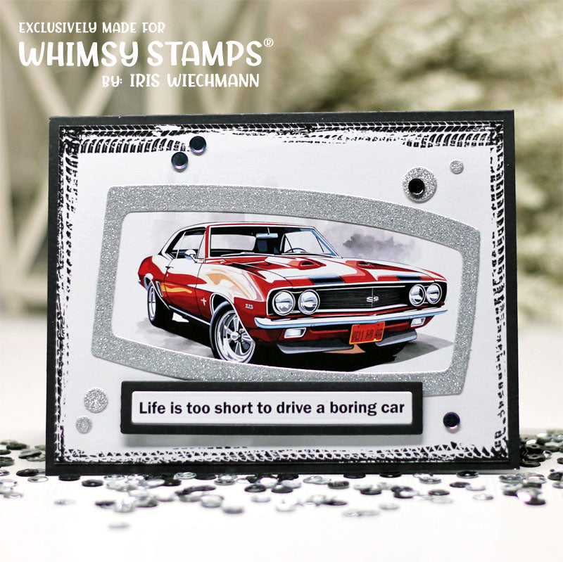 **NEW Quick Card Fronts - Classic Cars - Whimsy Stamps