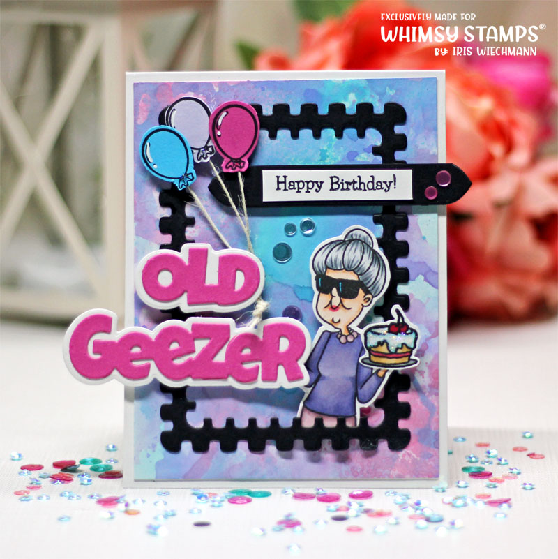 **NEW Old Fart Geezer Word and Shadow Die Set - Whimsy Stamps