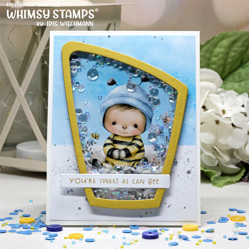 **NEW Quick Card Fronts - Bee Cute - Whimsy Stamps