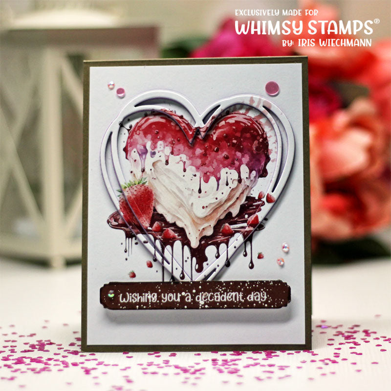 Connected Hearts Frame Die - Whimsy Stamps