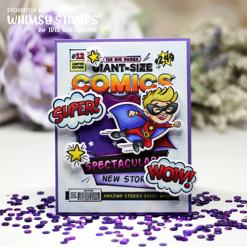 Comic Book Page Rubber Cling Stamp