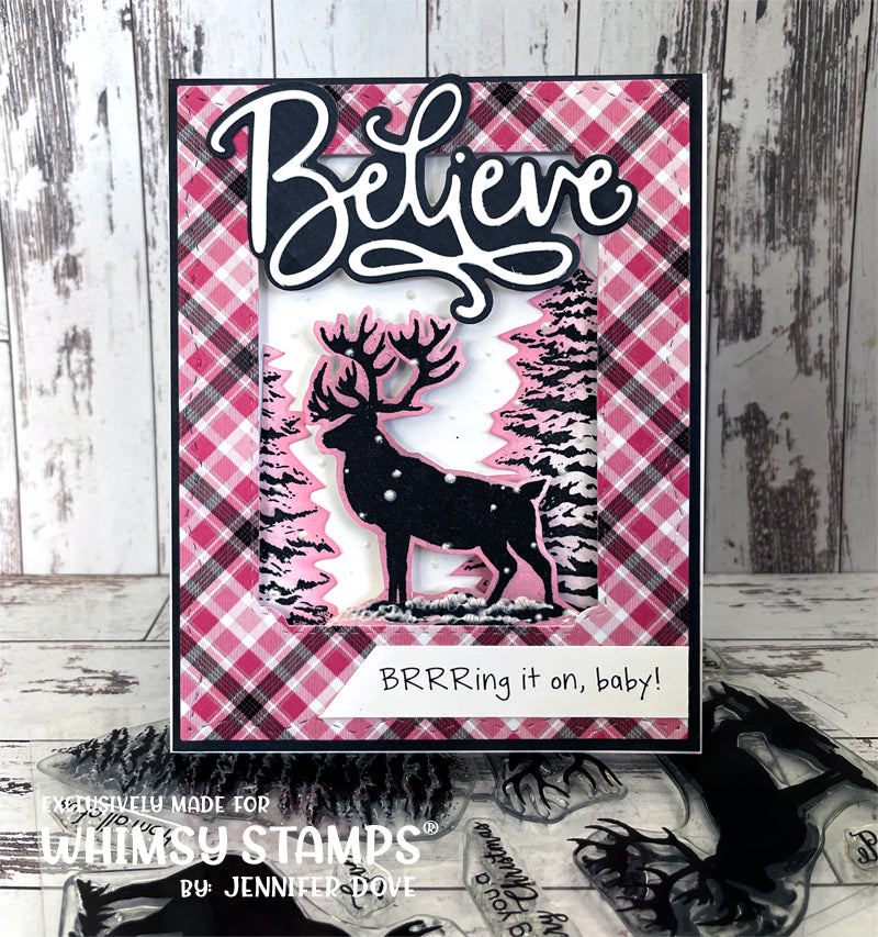 6x6 Paper Pack - Pink Plaids - Whimsy Stamps