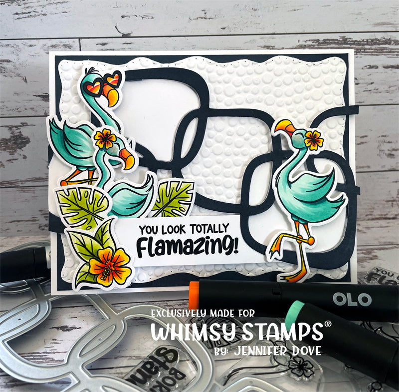 **NEW Flamingo Summer Outlines Die Set - Whimsy Stamps