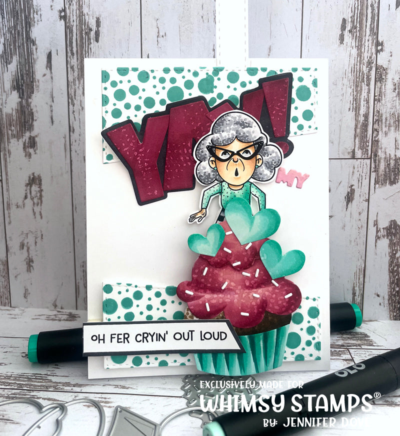 Yay Word and Shadow Die Set - Whimsy Stamps