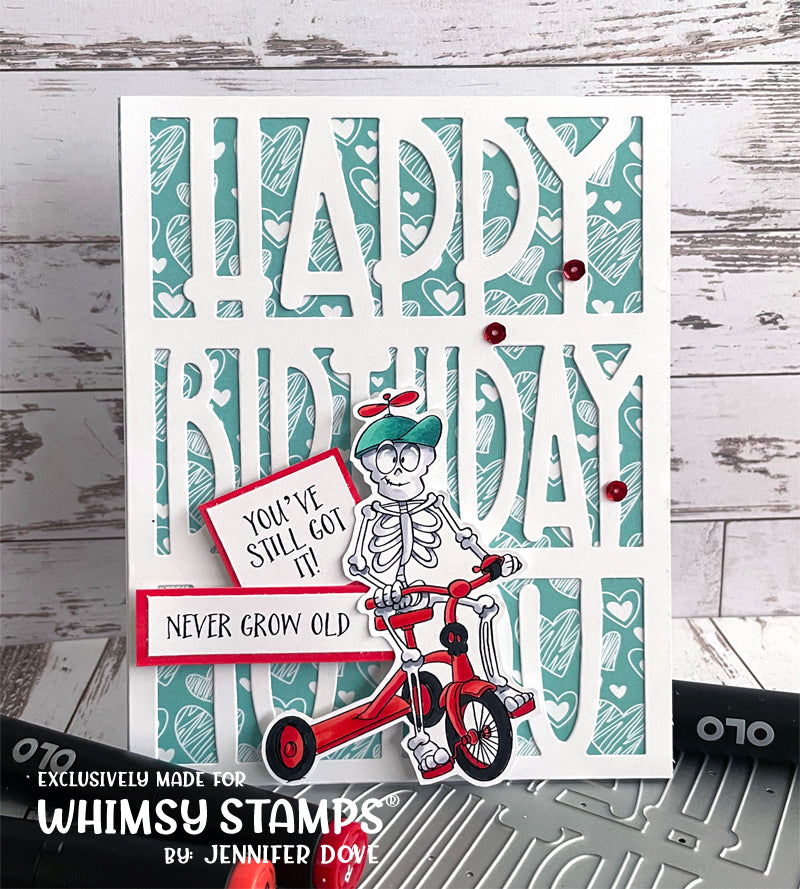 **NEW Never Grow Old Clear Stamps - Whimsy Stamps