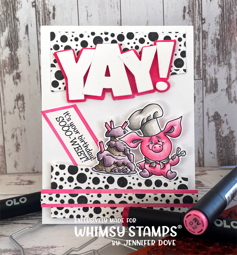 **NEW Piggies Crushed It Clear Stamps - Whimsy Stamps