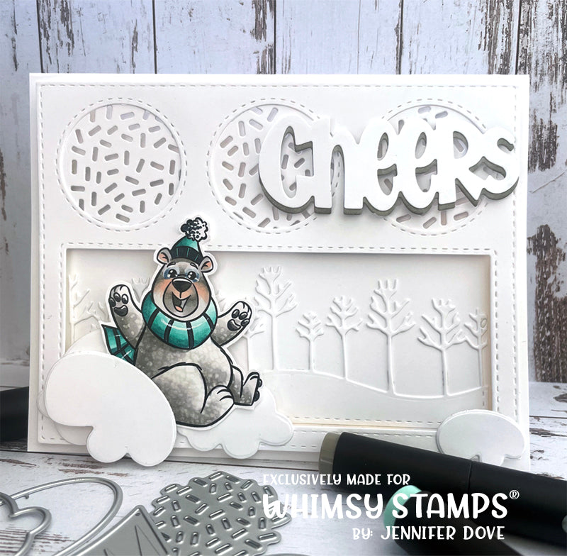 **NEW Polar Bear Birthday Clear Stamps - Whimsy Stamps