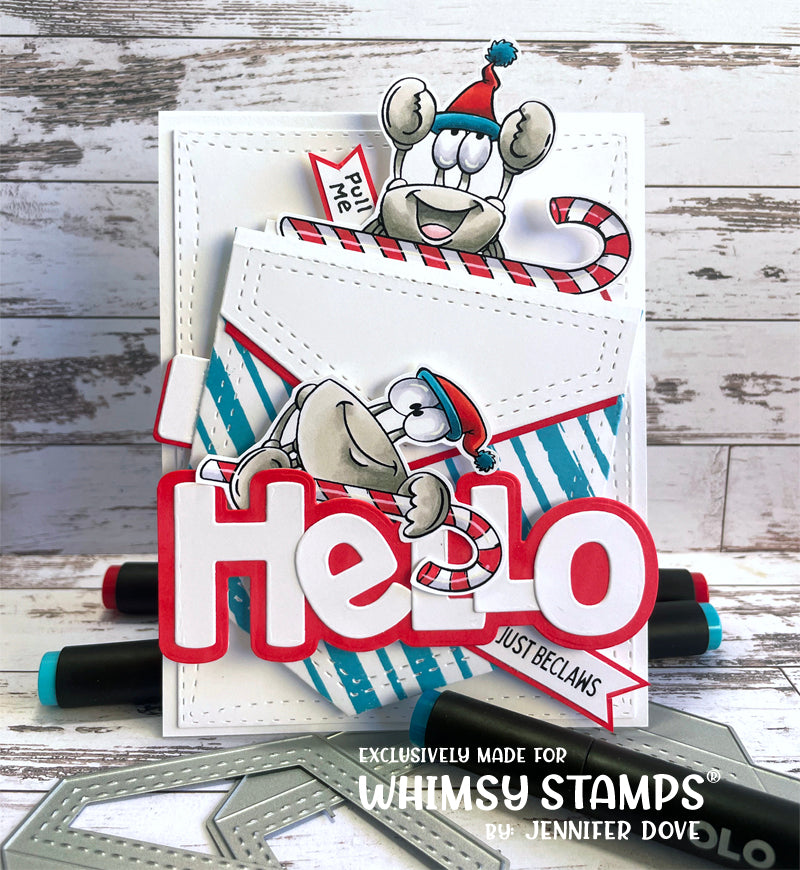 **NEW Santa Claws Clear Stamps - Whimsy Stamps