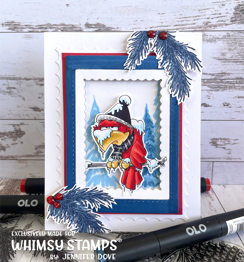 Inverted Scallops Rectangle Die Set - Whimsy Stamps