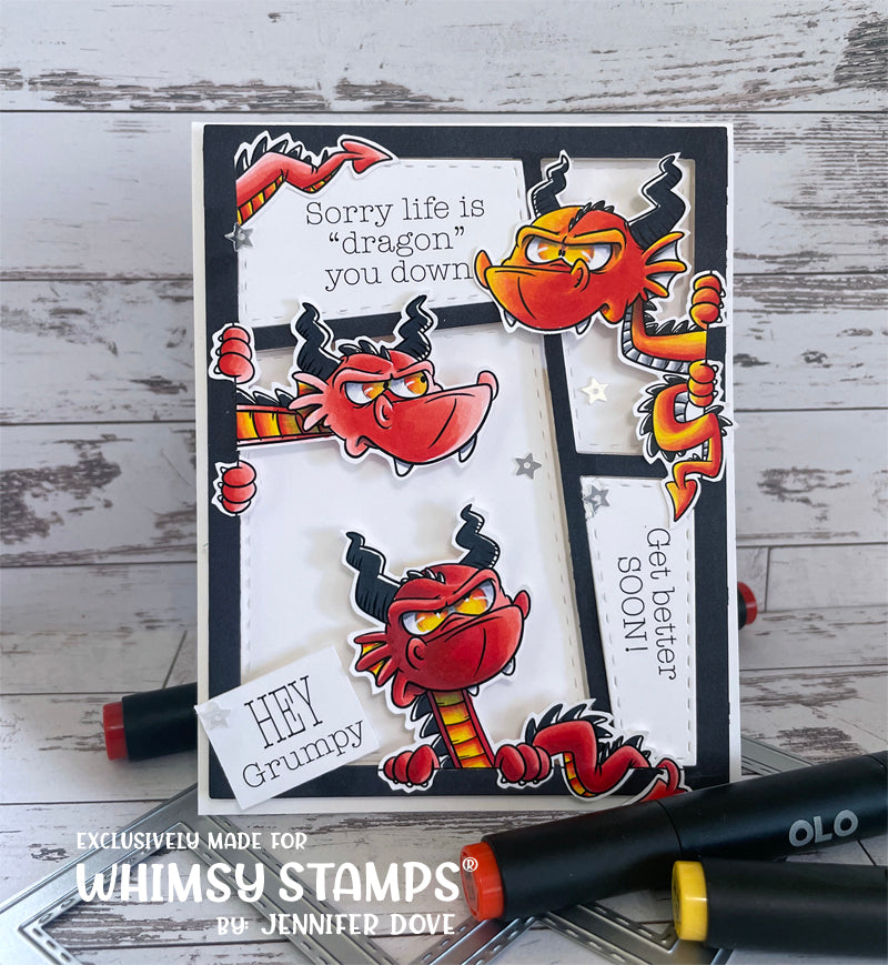 Grumpy Dragons Clear Stamps