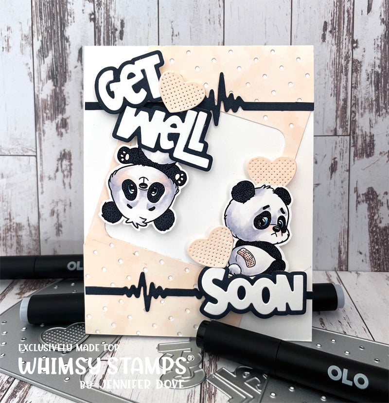 Get Well Soon Word and Shadow Die Set