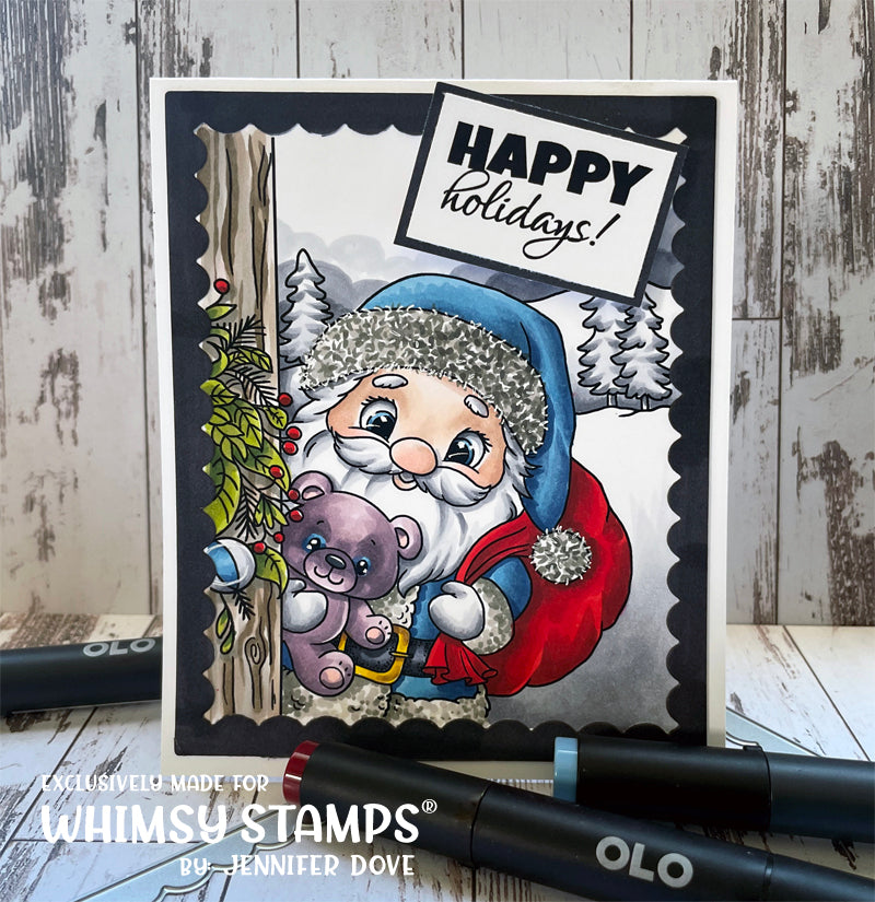 Santa at the Door Clear Stamps