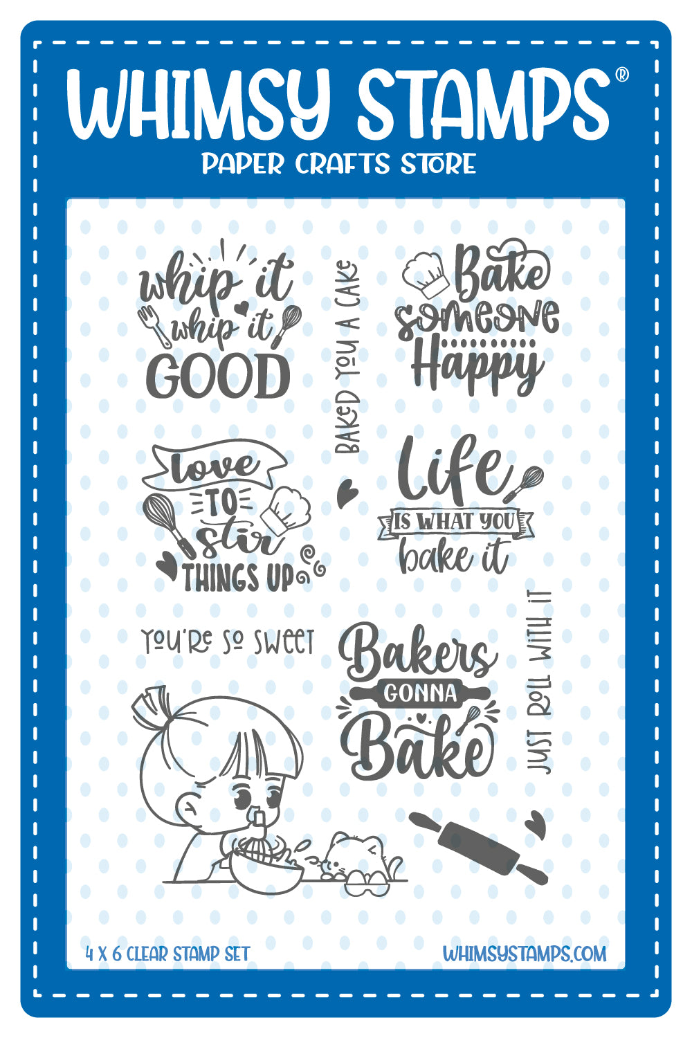 **NEW Just Roll with It Clear Stamps - Whimsy Stamps