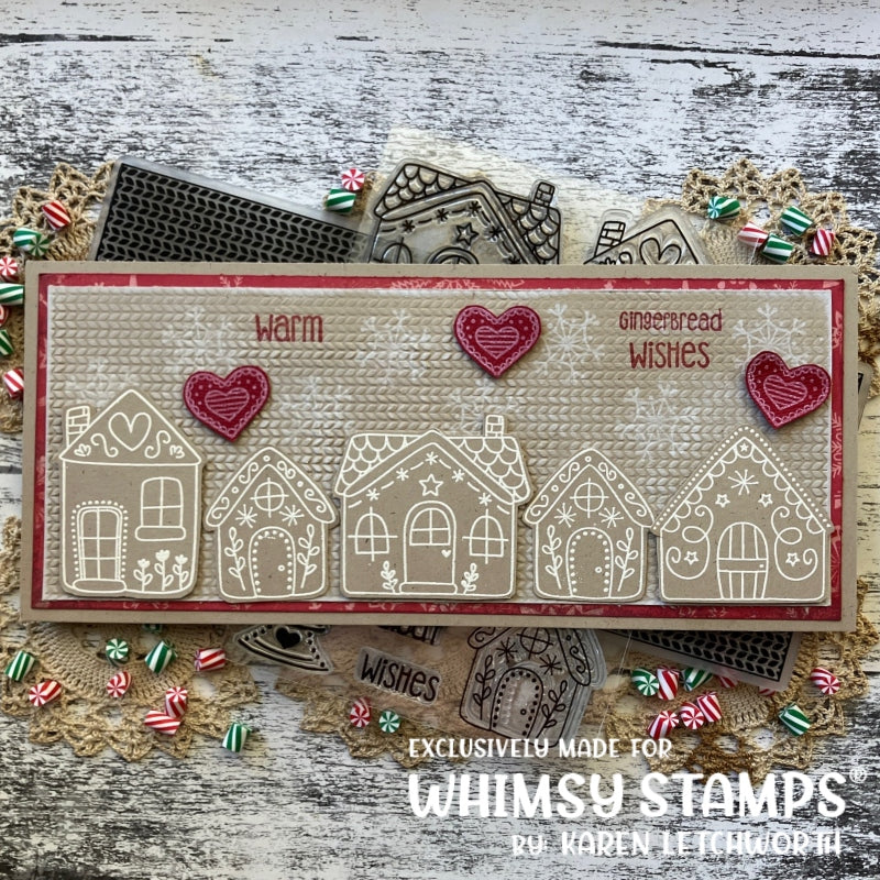 Slimline Embossing Folder - Sweater - Whimsy Stamps