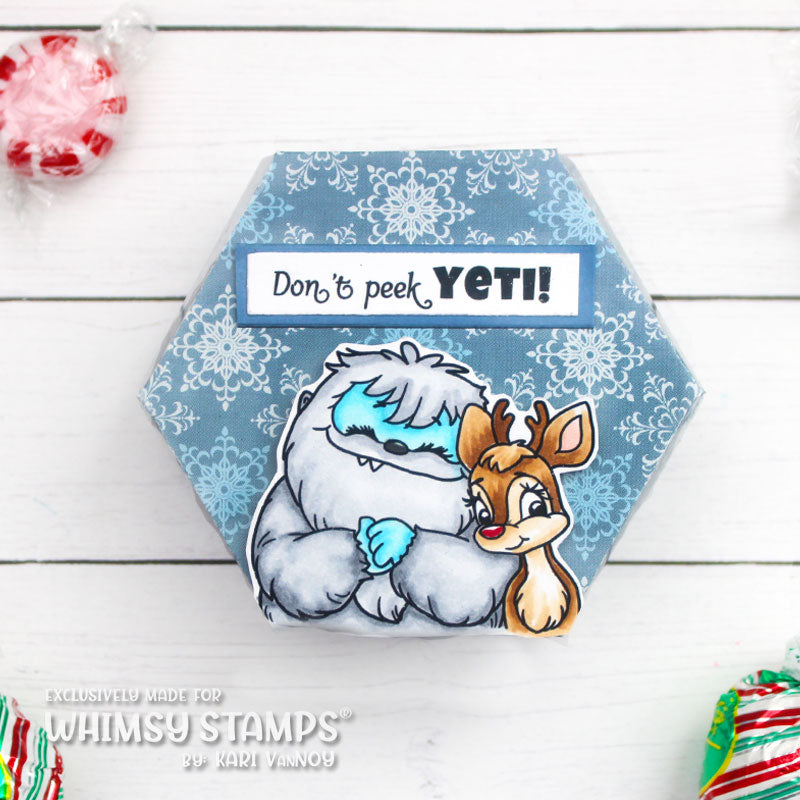 **NEW Don't Peek Yeti Clear Stamps - Whimsy Stamps