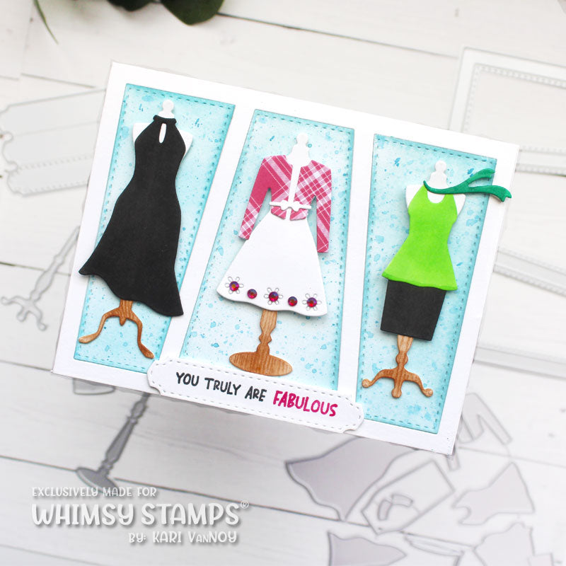 **NEW Fashion Dresses Die Set - Whimsy Stamps