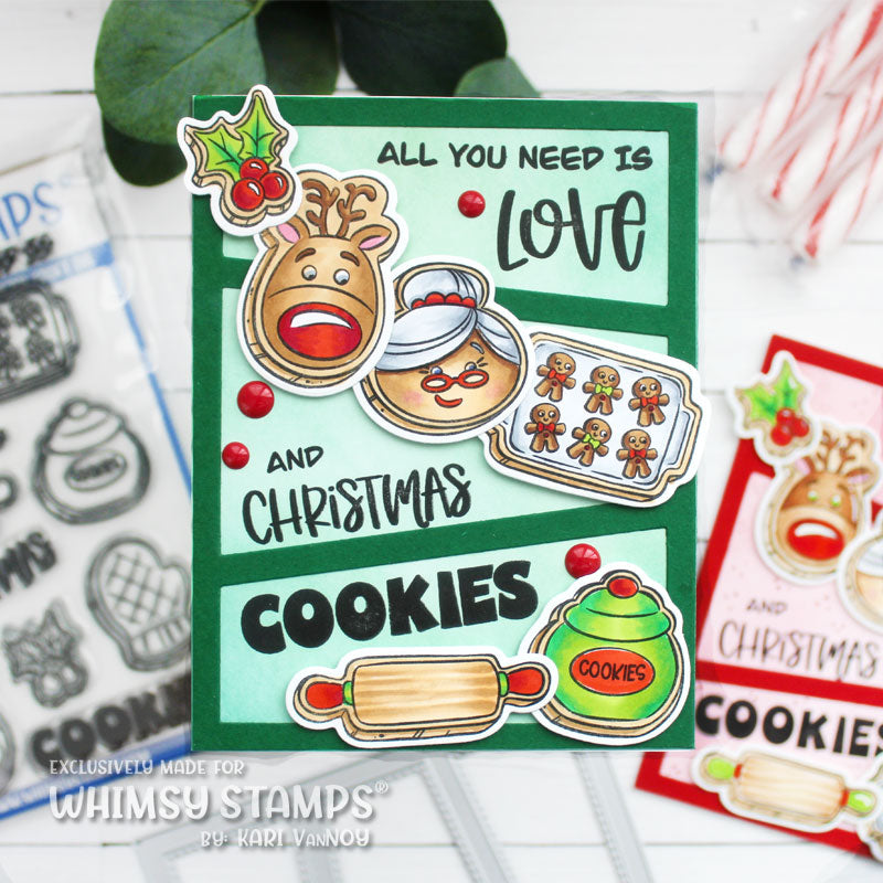 **NEW Love and Christmas Cookies Clear Stamps - Whimsy Stamps