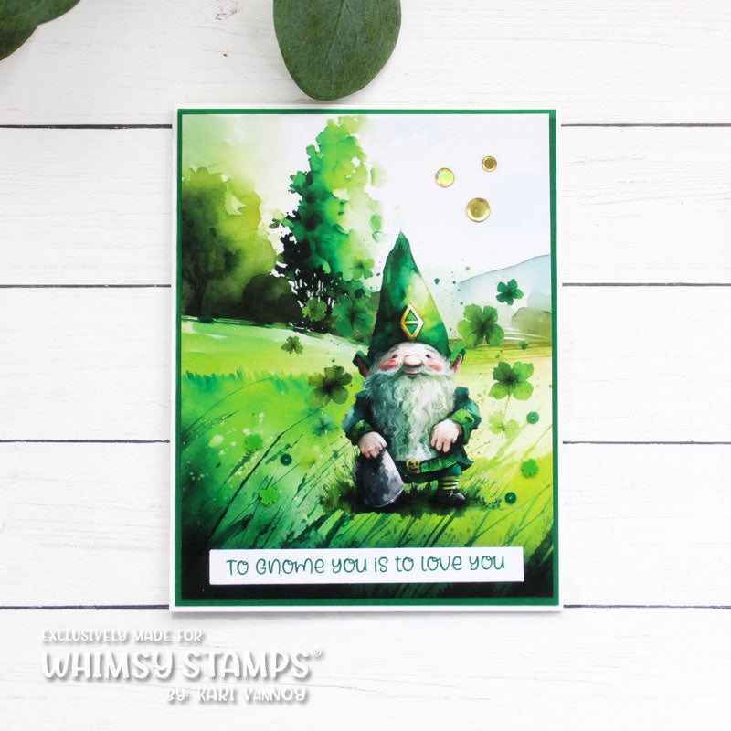 **NEW Quick Card Fronts - A2 Gnome Wishes - Whimsy Stamps