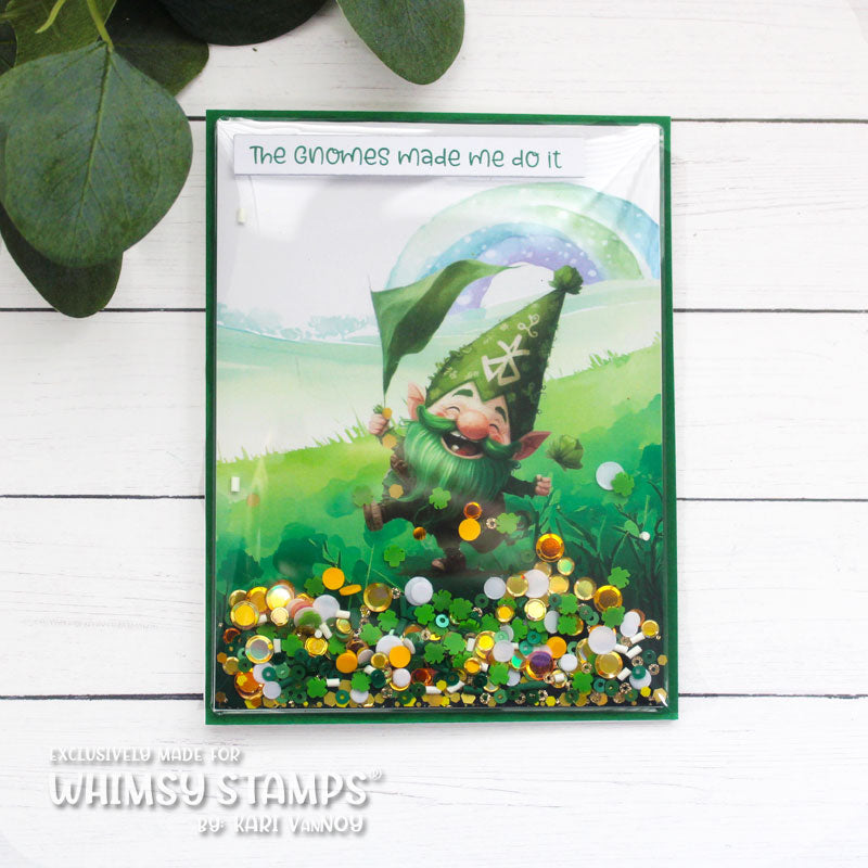 **NEW Quick Card Fronts - A2 Gnome Wishes - Whimsy Stamps