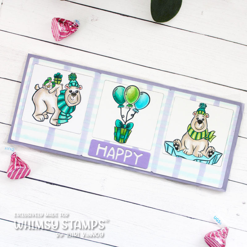 **NEW Polar Bear Birthday Clear Stamps - Whimsy Stamps