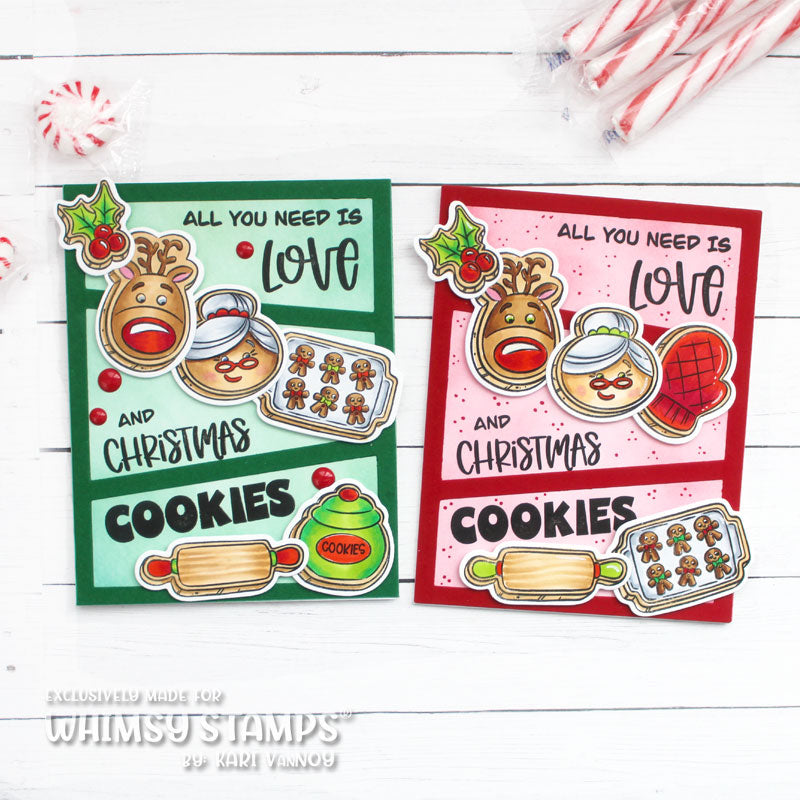 **NEW Love and Christmas Cookies Outline Die Set - Whimsy Stamps