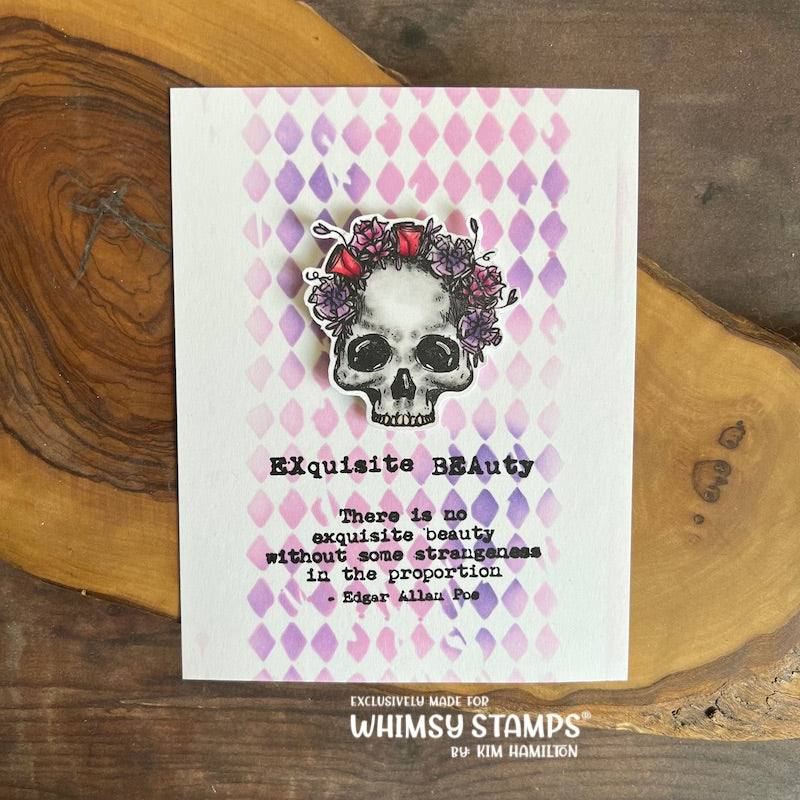 **NEW Exquisite Beauty Rubber Cling Stamp - Whimsy Stamps