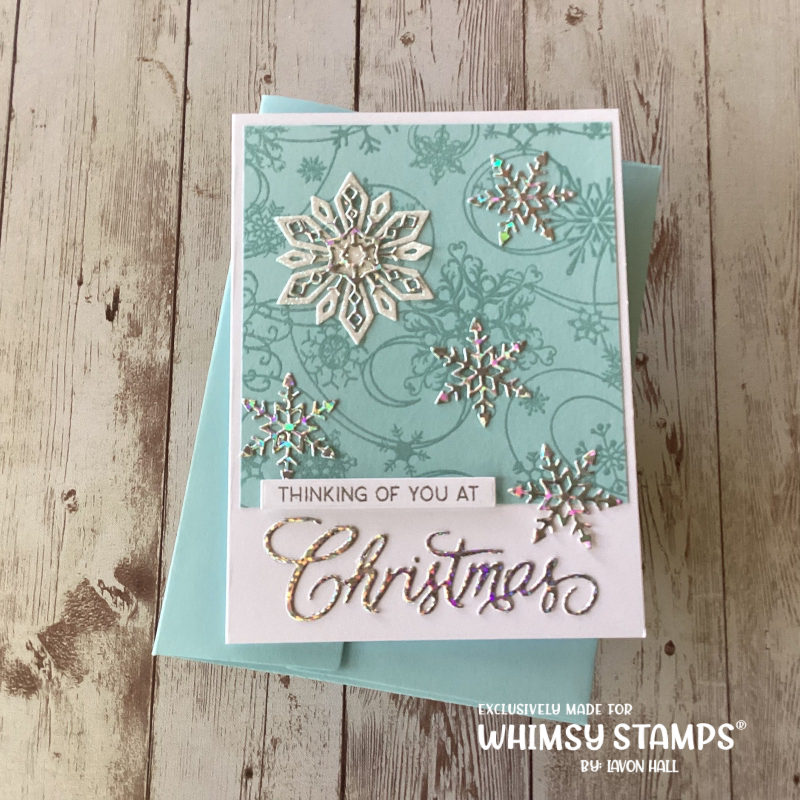 Snow Flurry Background Rubber Cling Stamp