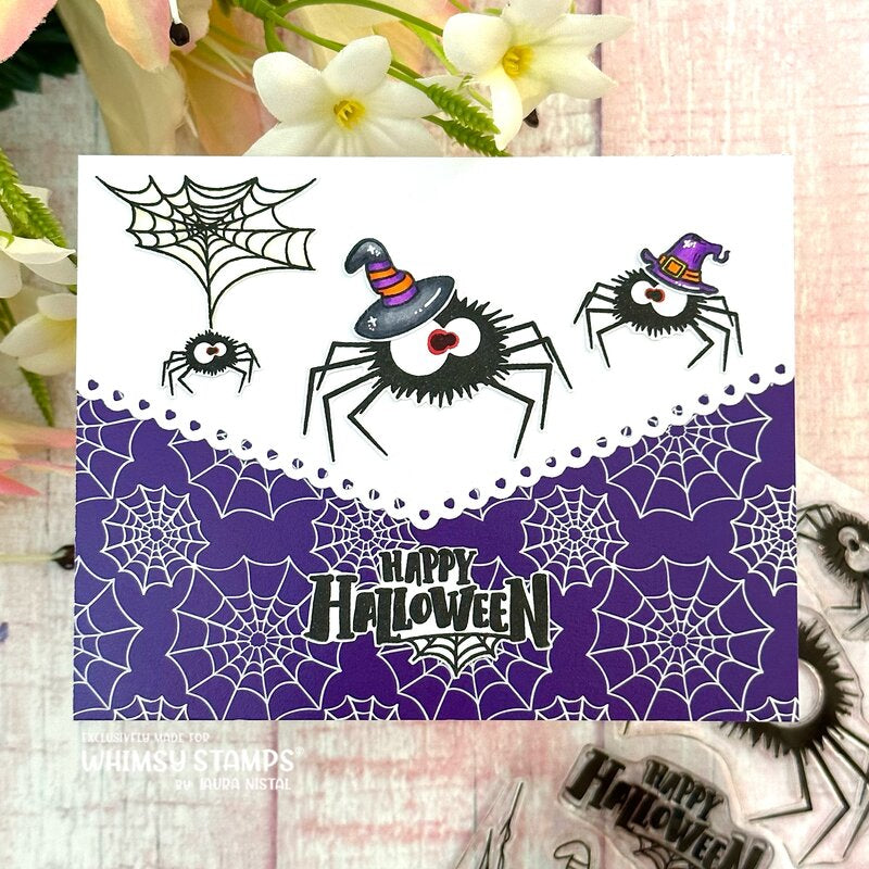 Fuzzy Spiders Clear Stamps - Whimsy Stamps