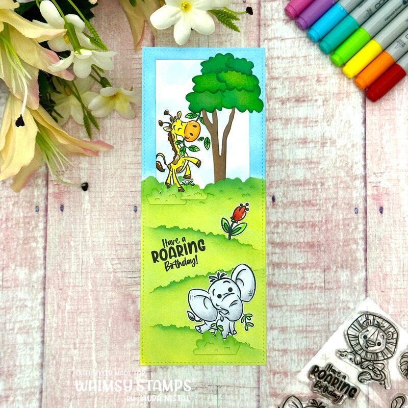 Safari Animals Clear Stamps - Whimsy Stamps