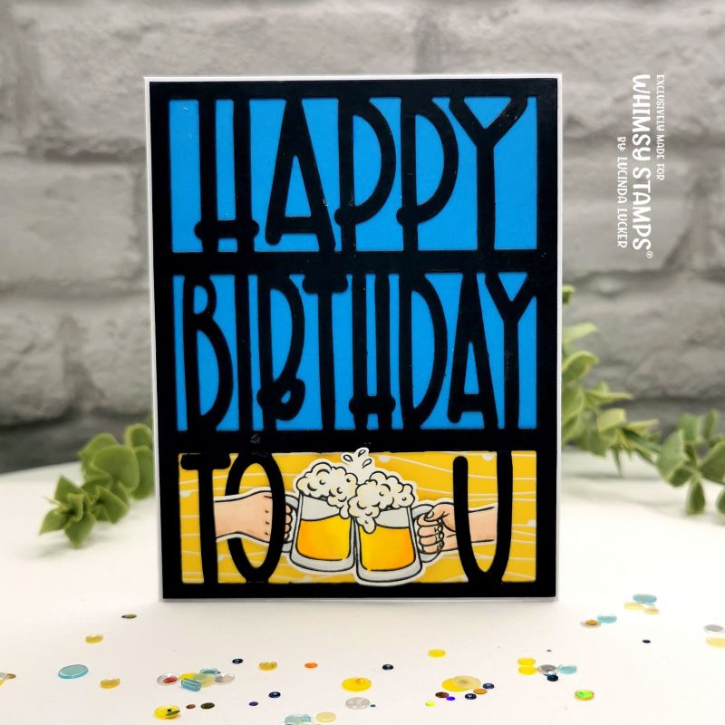 Happy Birthday Coverplate Die - Whimsy Stamps