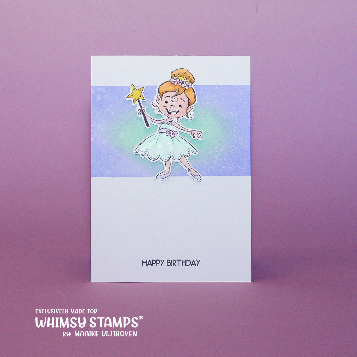 Fairy Princess Girl - Digital Stamp - Whimsy Stamps