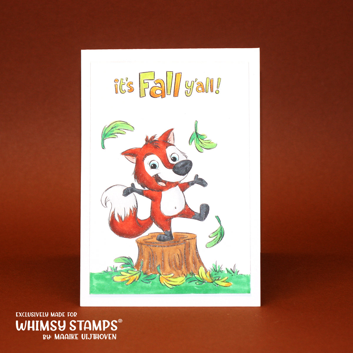 Fall Fox - Digital Stamp - Whimsy Stamps