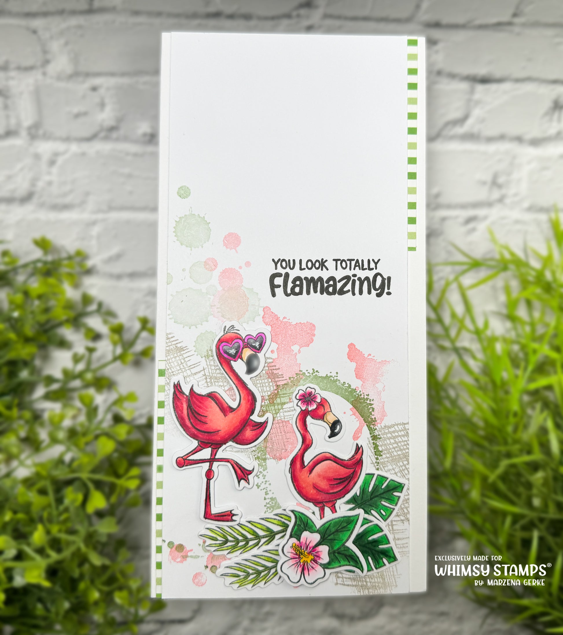 **NEW Flamingo Summer Clear Stamps - Whimsy Stamps