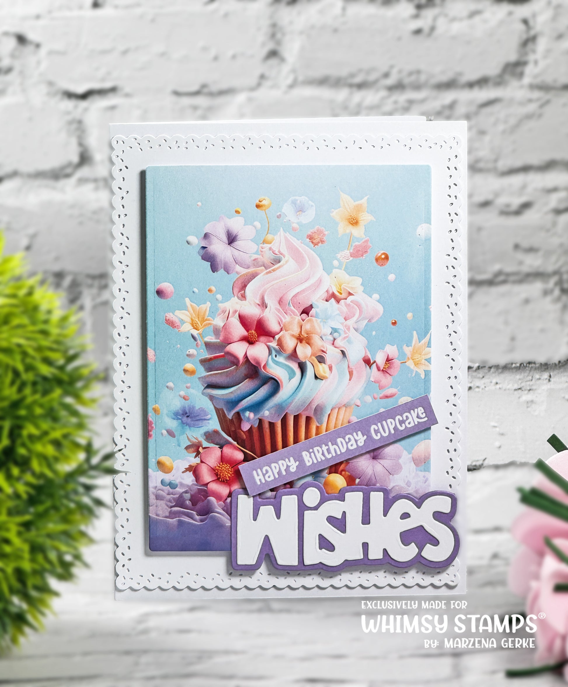 **NEW Birthday Wishes Word and Shadow Die Set - Whimsy Stamps