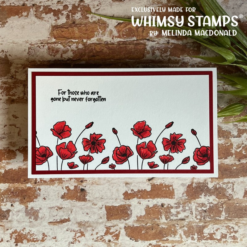 Poppy Remembrance Clear Stamps - Whimsy Stamps