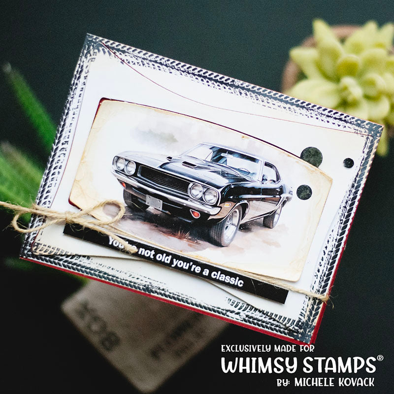 **NEW Quick Card Fronts - Classic Cars - Whimsy Stamps