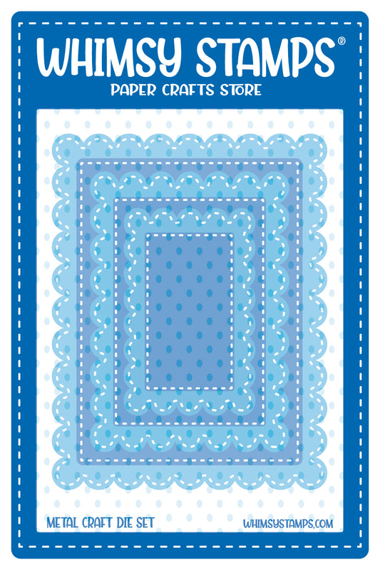 **NEW Mix and Match Scallop Rectangles Die Set - Whimsy Stamps