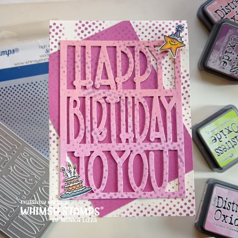 Happy Birthday Coverplate Die - Whimsy Stamps