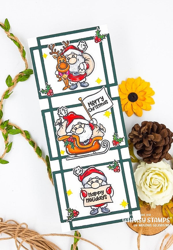 **NEW Santa Comes to Town Clear Stamps