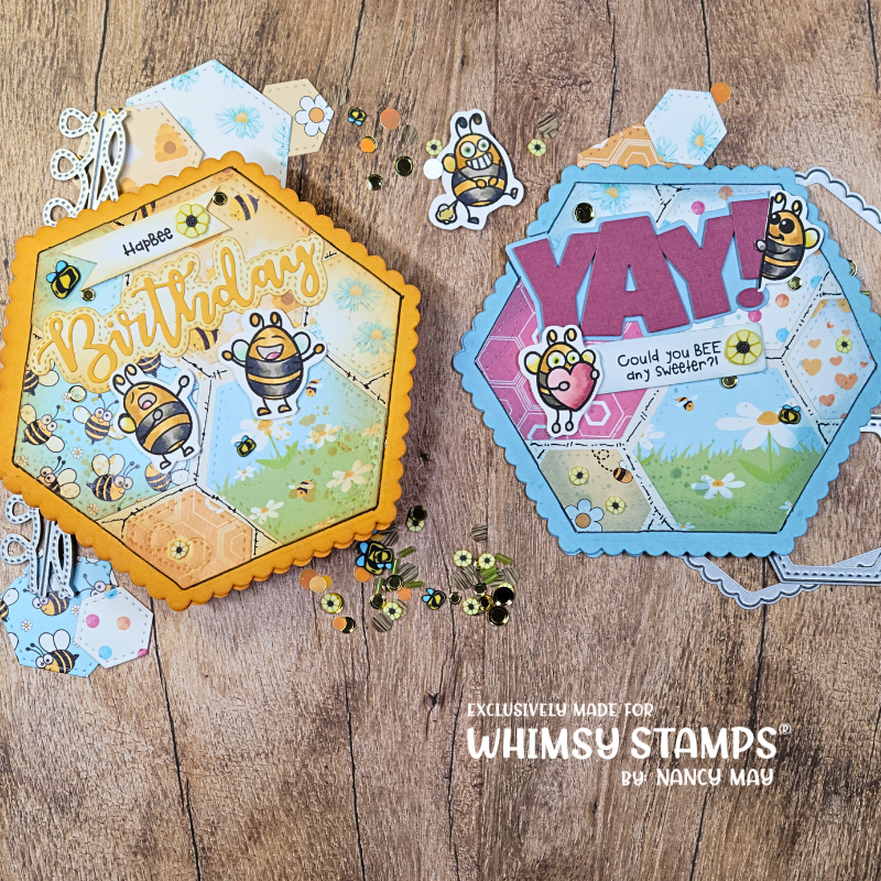 Bizzy Bees Clear Stamps - Whimsy Stamps