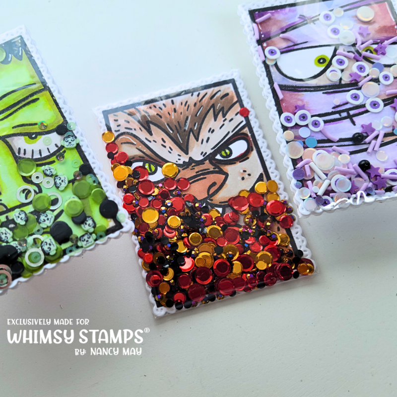 Monster Close Ups Clear Stamps - Whimsy Stamps