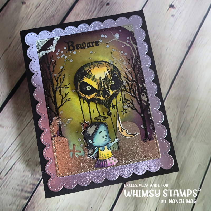 Halloween Bawoon Rubber Cling Stamp