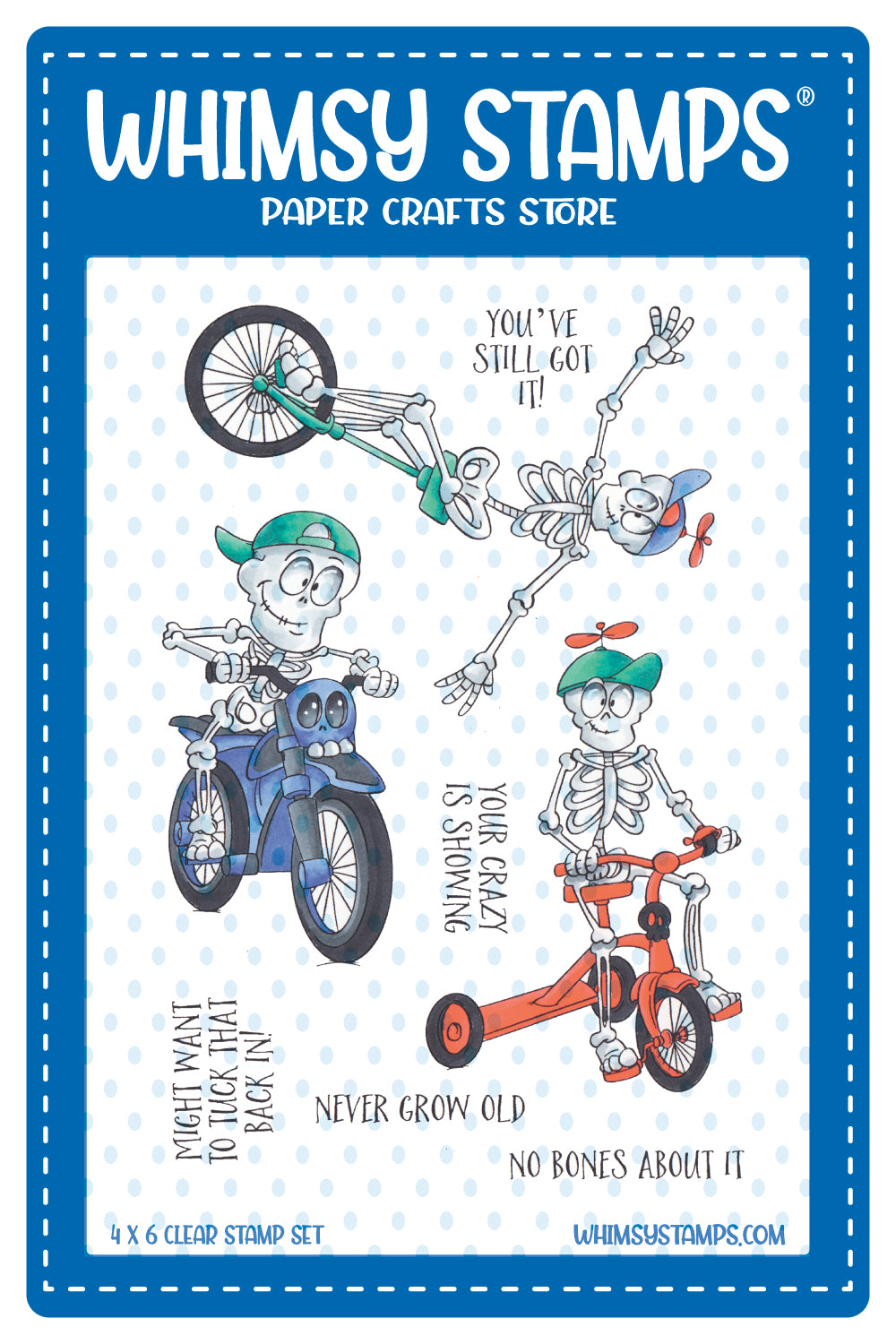 **NEW Never Grow Old Clear Stamps - Whimsy Stamps