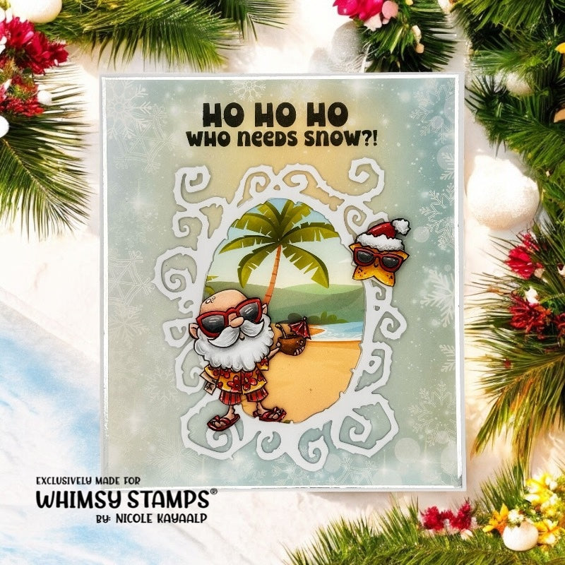 Tropical Christmas Clear Stamps - Whimsy Stamps